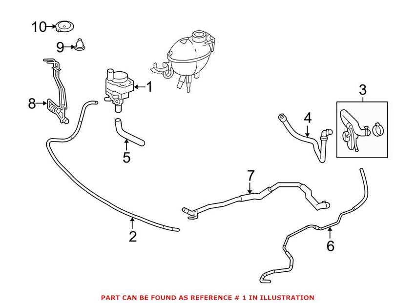 Mercedes Engine Auxiliary Water Pump 2048350364